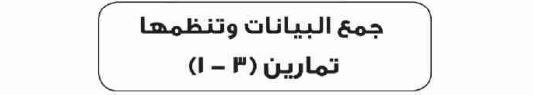 الدرس الأول جمع البيانات وتنظيمها